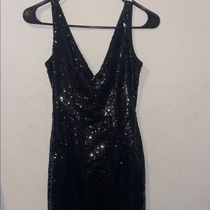 Elegant Black Sequin Dress